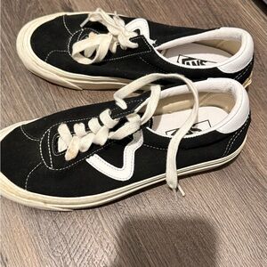 Vans Classic Black and White Canvas Shoes